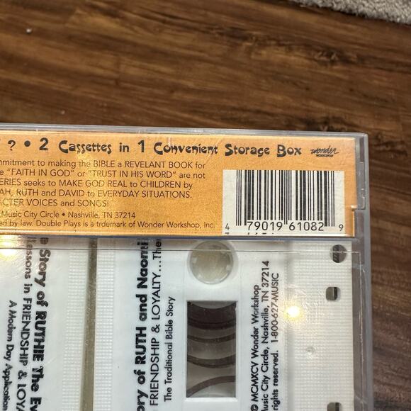 Vintage The Story of Ruth and Naomi Bible Story 2 Audio Cassette Tapes Set 1995 - Picture 4 of 6